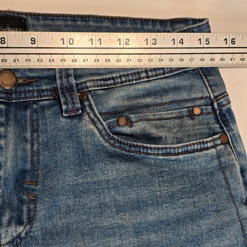 Steve's Jeans Mens 30x30 Medium Wash Straight Leg Stretch Denim Blue SU9AADJA - Picture 14 of 16